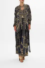 HIGH LOW HEM LAYER WITH MACRAME FRINGING DANCE WITH THE DUKE