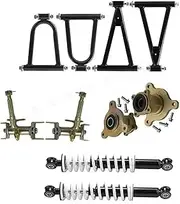 Upper Lower Front Suspension Swing A-Arm 2PCS 10.8" Front Shock Absorber Motorcycle Assembly Compatibility With ATV Quad Compatibility for Go Kart