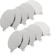 Toddmomy 10Pcs Lightweight Stainless Steel Dog Id Tags Blank Pet Tags for Puppy and Cat Durable and Compact Design for Dog Collar Identification