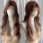 Fake Hair Ombre Brown Blonde Wigs Gradient Cosplay Lolita Wigs Halloween