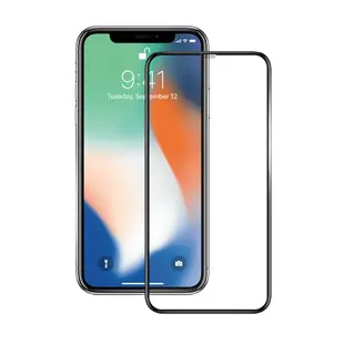 【格森】Apple iPHONE 11/10 5.8吋 滿版 (黑)鋼化玻璃 保護貼 螢幕保護貼 手機保護貼(5入組)