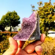 278g Natural Amethyst Geode Mineral Specimen Crystal Quartz Energy Decoration