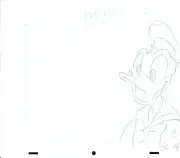 Disney 60's Animation Sketch - Pencil Art - Donald Duck Smiling