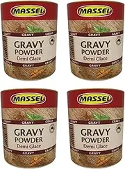 [Massel] Supreme Demi Glace Gravy Powder/Premium Rich Gravy Mix - 4 x 1.5kg Canister Bulk Pack|Plant Based, Low FODMAP, Gluten Free, Dairy Free, Trans Fat Free, No Added MSG, Vegan Friendly