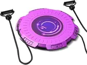 Massage Waist Twisting Board with Pull Rope, for Core Training for Both Men and Women,Compact Portable Design.,Purple