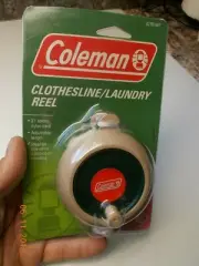 New Coleman Clothesline / Laundry Reel, Retractable 21' Nylon Cord, adjustable