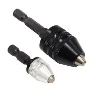 Keyless Drill Chuck 1/4 Inch Hex Shank Drill Chuck Fast Change Converter Exte...