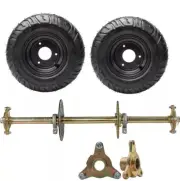 810mm Rear Axle Kit 6" Wheels Tyre Hub 3-Stud 428-Chain Brake Suit Go Kart/Quad