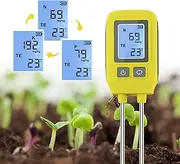 Roadtime NPK Soil Tester, Accurate Soil Nutrient Fertiliser, Professional Digital Display Soil NPK Sensor for Indoor and Outdoor Use Vegetable Garden Lawns