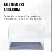 Ultra Clear Rimless Aquarium - Low Iron Glass Fish Tank with 45° Mitered Edges