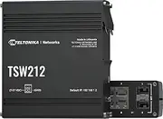 Teltokina TSW212000000 Model TSW212 Managed Network Switch; Anodized Aluminum Housing and Panels; 8X Gigabit Ethernet Ports, 2X SFP Ports for Fiber Optic Communication