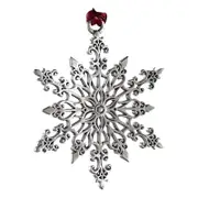 Catzon Solid Pewter Christmas Tree Ornament for Home Party Decorations-Snowflake