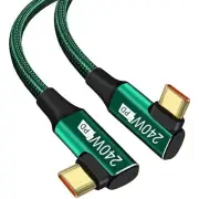 USB C to USB C Cable 240W, Dual Right Angle USBC to USBC Cable, 5A Super Fast 3M