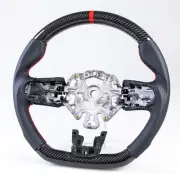 Custom Black Carbon Fiber Steering Wheel For Mini F54 F55 F56 F57 2021-2023 (for: Mini)