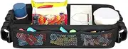 Portable Serving Tray, Convenient Serving Platter, Caddy Movie Night Snack Tray, Oxford Cloth Stroller Caddy Organizer, Stroller Snack Tray for Indoor, Outdoor, Black