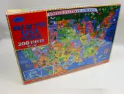 USA Map Jigsaw Puzzle for Kids - 200 Piece -Learning Aid & Educational Toy