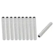 10Pcs M6 Full Threaded Lamp Nipple Pass-Through Pipe Connector 45mm Length