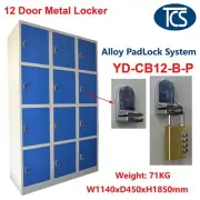 TCS XL 12 Door Metal Steel Storage Locker Alloy Padlock SCHOOL GYM OFFICE STAFF