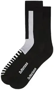 [Dr. Martens] Adult's Double Doc Cotton Blend Sock, Black/White, M/L