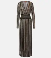 [Missoni] Missoni Sequined striped gown UK 14 multicoloured