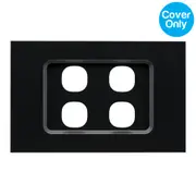 Clipsal Saturn ZEN 30 Series 4 Gang Grid & Plate Black