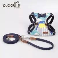 在飛比找博客來優惠-puppytie M 火山 藏青 寵物胸背帶+牽繩 | 狗狗