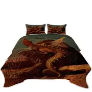 Cool Dragon Art Earth and Fire Coverlet