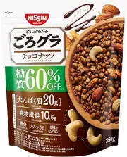 Nissin GoroGra Sugar 60% Off Chocolate Cereal Mix Nuts Granola 350g