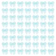 120Pcs Mini Ribbon Bow 1" Mini Fabric Satin Ribbon Flower Bows Blue