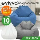 Extra Large Bean Bag Chairs Sofa Cover Indoor Lazy Lounger For Adults Kids
