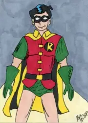 ROBIN Sketch Card by Korey Watkins - Teen Titans, Dick Grayson, Batman