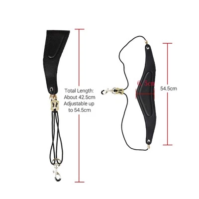 Saxophone PU Leather Shoulder Strap Soft Neck Strap Padded For Sax ISER