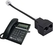 Phone Splitter for Landline 2 Ports Phone Wires Splitter Adapter Cord Converter for, Fax Machine, Modem, DSL Equipment