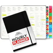 Hourly Planner & Appointment Book (8.5” x 11”) - Premium Hourly Planner Black