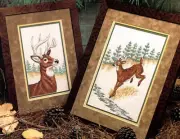 WHITETAILED DEER Fall Season Cross Stitch Embroidery Leaflet VCL-20122 NEW