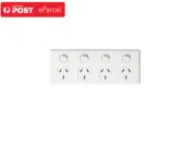 Quad 4 Gang Power Point Outlet Socket GPO Surface socket Mount