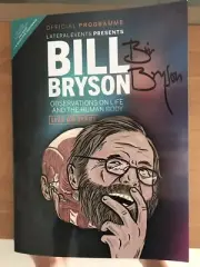 Bill Bryson Official Program - SIGNED by BILL BRYSON
