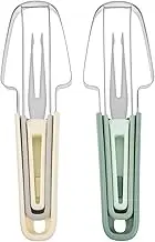 Veemoon 2 Sets Watermelon Slicer Cutter Tool Portable Kitchen Gadget for Even Thin for Summer Entertaining Stylish Colors Included
