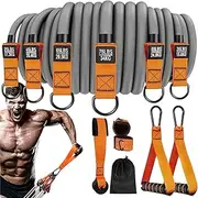 Exercise Bands, Adjustable Pull-Up Assistance Bands, Non Slip Heavy Duty Fitness Equipment with Ankle Straps for Strength Training, Muscle Building, Hand Strengthening