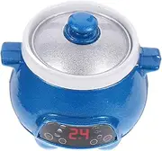 ERINGOGO Pot to Make Rice Mini Mini Rice Cooker Kitchen Cookware Simulation Rice Cooker Electric Kettle Decor Rice Cooker Model Miniature Scene Model Furniture Alloy Blue