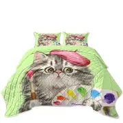 Funny Cats the Girly Kitten Artist Coverlet