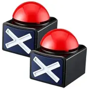 2 Packs Answer Buzzers With Sound and Light - Red Alarm Buttons for Quiz