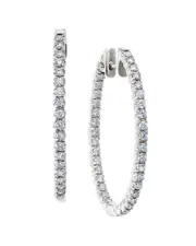 Suzy Levian 14K 1.00 ct. tw. Diamond Hoops