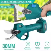 Electric Cordless Pruning Shears Secateur Branch Scissor Cutter Pruner+2 Battery