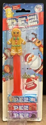 PEZ *Gingerbread Man * Candy Dispenser Card (2019) Sugar Cookie - Stocking!