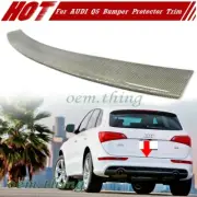 08-17 Fit FOR Audi Q5 8R 1st SUV Rear Bumper Protector Trim Cover White Carbon