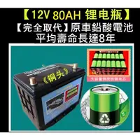 在飛比找蝦皮購物優惠-（貨到付款免費）磷酸鋰鐵汽車電池12V80AH(替換95D3