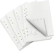 Scettar 4 Pack A5 Dotted Refills Paper, 240 Sheets Flipchart Binder Refill Paper Insert Thick Refillable Paper 6 Hole Ring Binder Inserts Thick Paper for Planner (480 Pages)