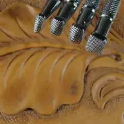 Japan Select - Checkered Beveler Stamps (4-Piece Set, Leather Stamping Tools)