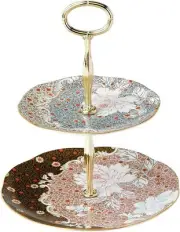 Wedgwood Daisy Teaware Two Tiered Cake Stand